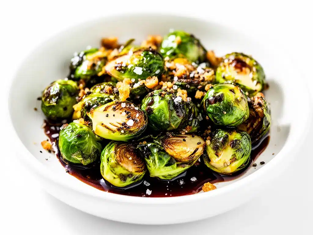 Air Fryer Crispy Brussels Sprouts Recipe with Balsamic Glaze for Busy Weeknights 4 Air Fryer Crispy Brussels Sprouts preparation steps