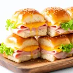 back-to-school ham and cheese sliders - featured image