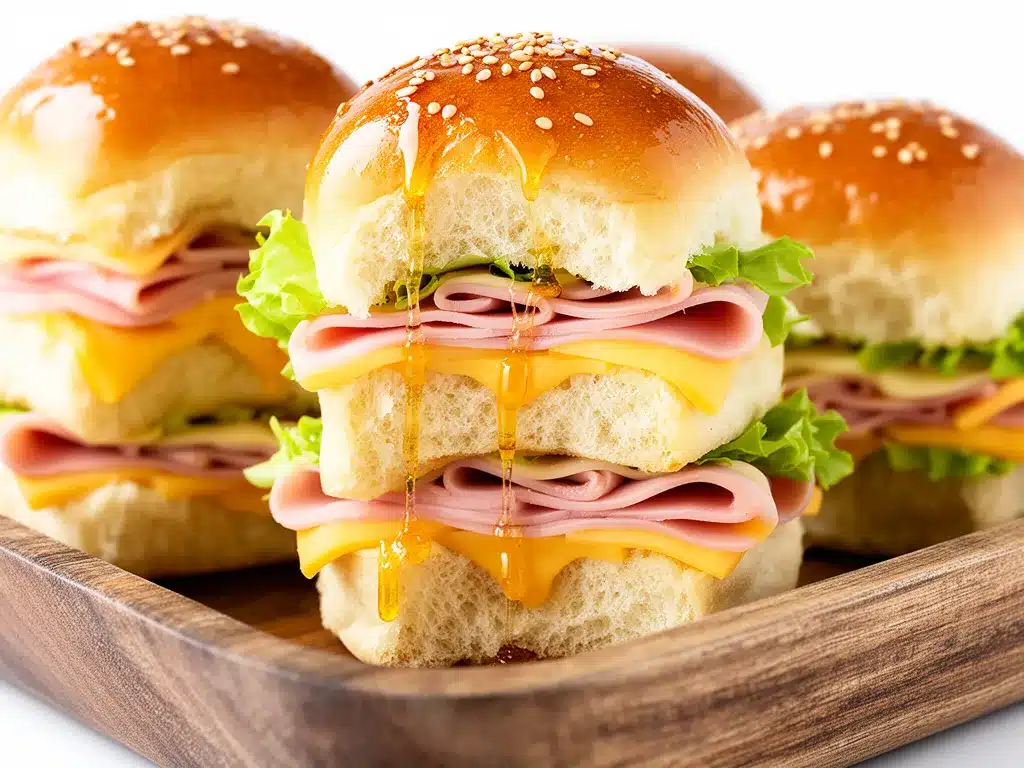 Back-to-School Ham and Cheese Sliders Easy Honey Butter Glaze Recipe 4 back-to-school ham and cheese sliders preparation steps