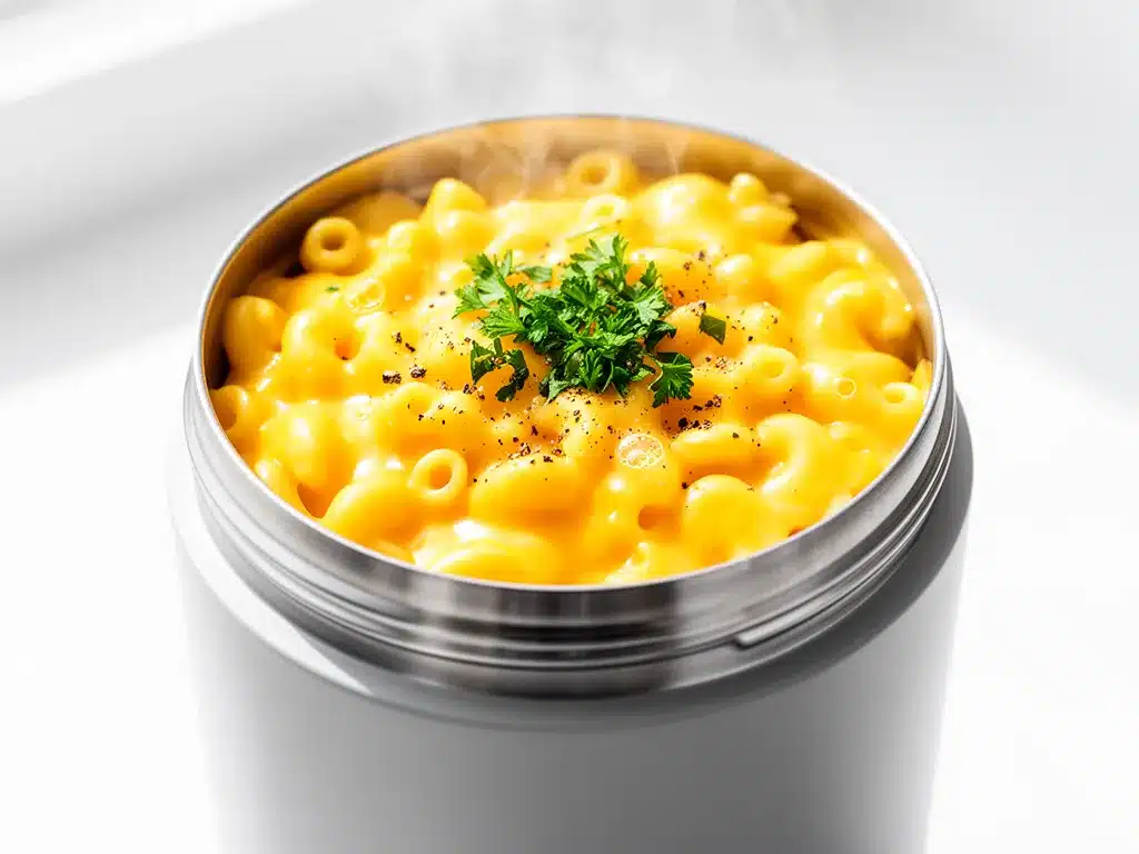 Back-to-School Thermos Mac and Cheese Easy Homemade Recipe with Simple Ingredients 4 Back-to-School Thermos Mac and Cheese preparation steps
