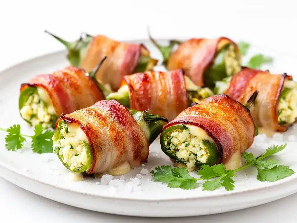 Bacon-Wrapped Jalapeno Poppers Recipe 5 Easy Steps for Crispy Edges 4 bacon-wrapped jalapeno poppers preparation steps