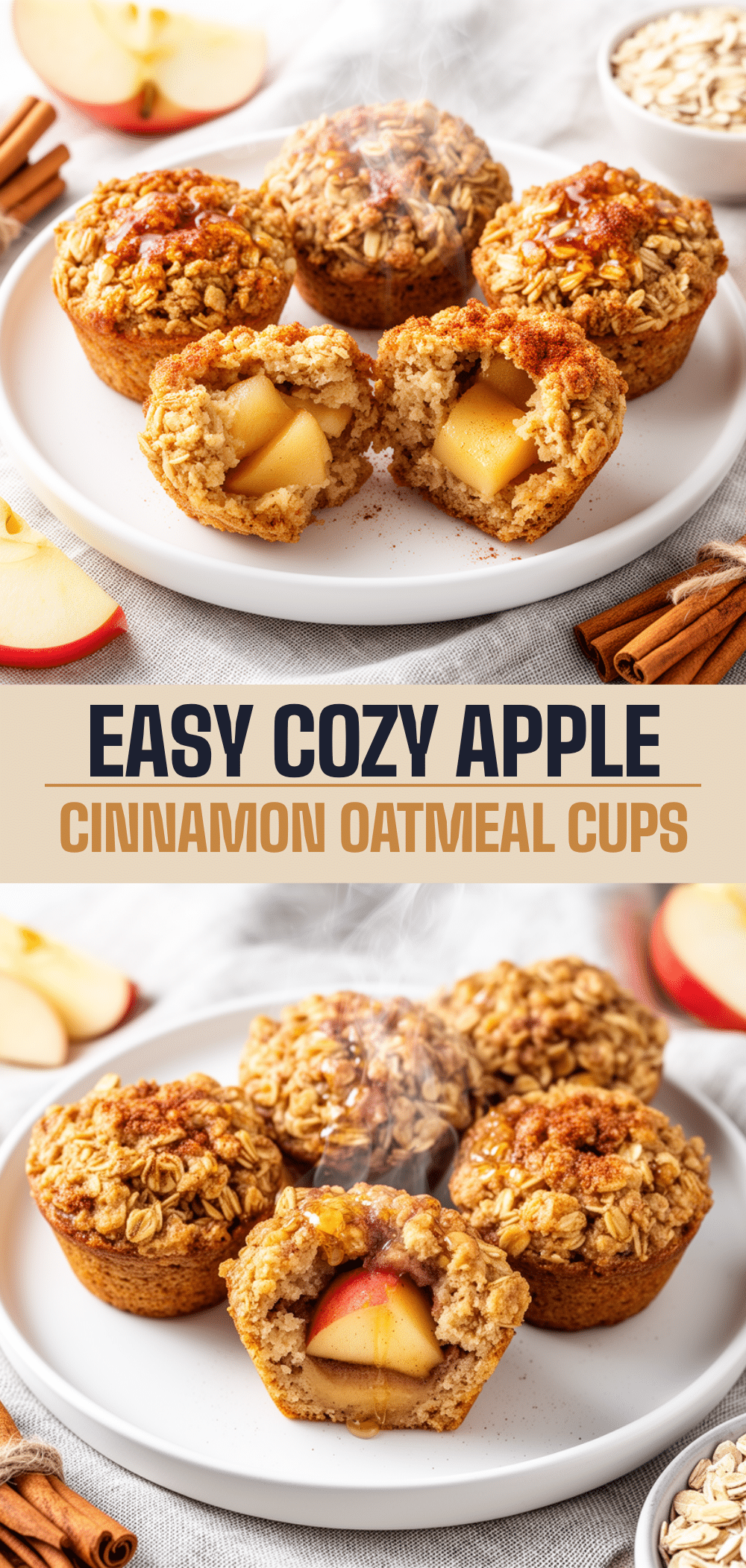 Back-to-School Baked Apple Cinnamon Oatmeal Cups Easy Recipe for Busy Weeknights 5 baked apple cinnamon oatmeal cups recipe