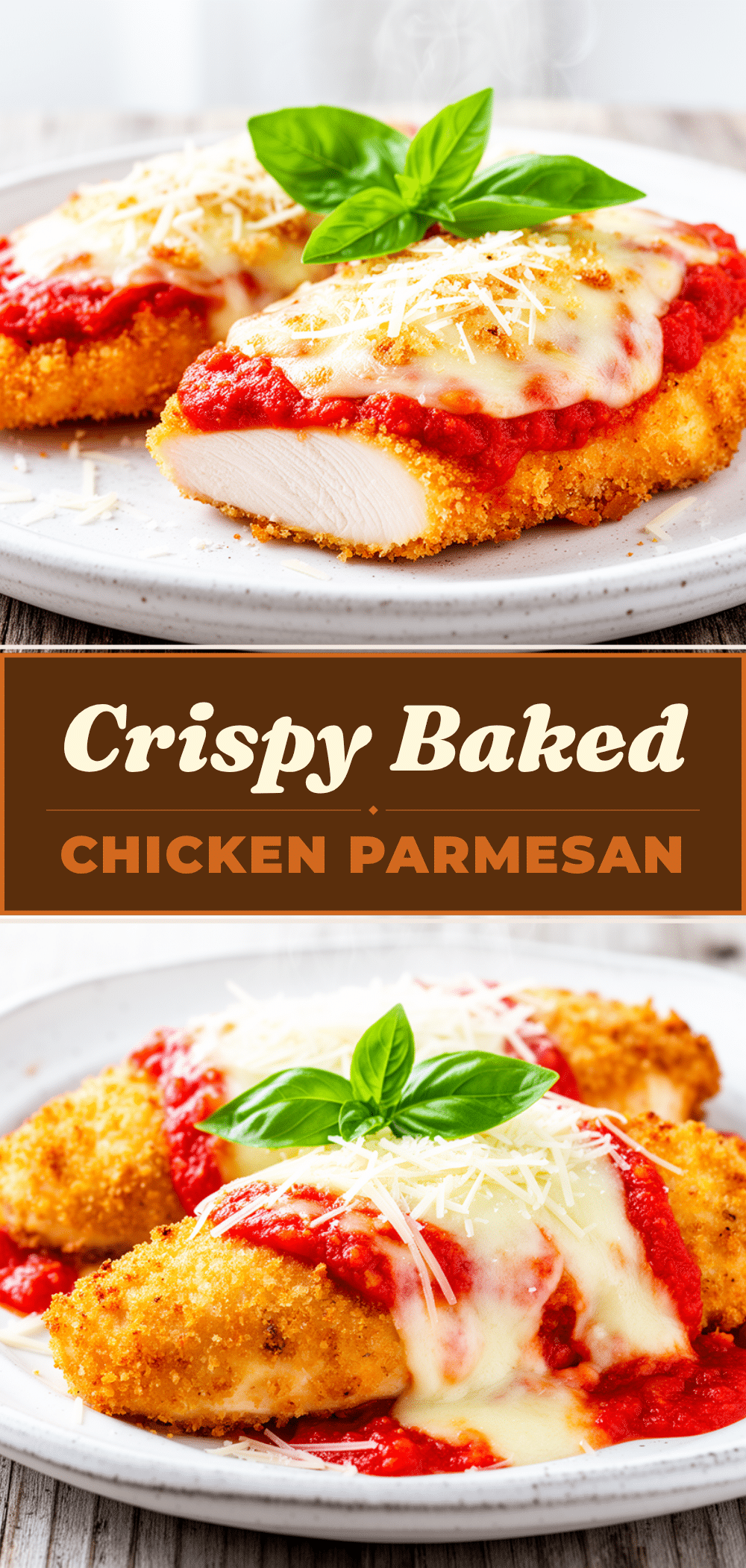 Baked Chicken Parmesan Recipe with Crispy Panko Crust Your Family Will Love 5 baked chicken Parmesan recipe