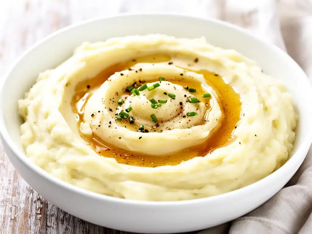 brown butter mashed potatoes - featured image