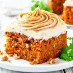 carrot cake with brown butter cream cheese frosting - featured image