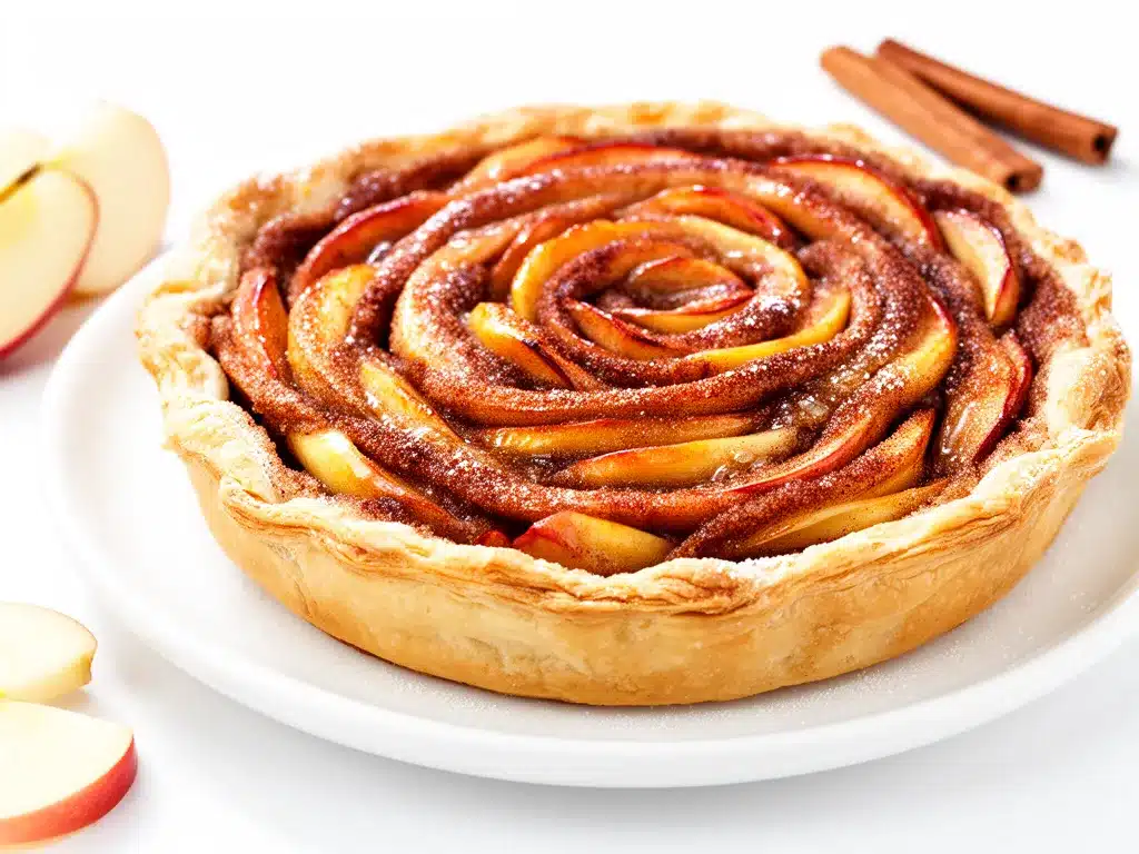 Cinnamon Roll Apple Pie Recipe with Flaky Crust Your Family Will Crave 4 cinnamon roll apple pie preparation steps