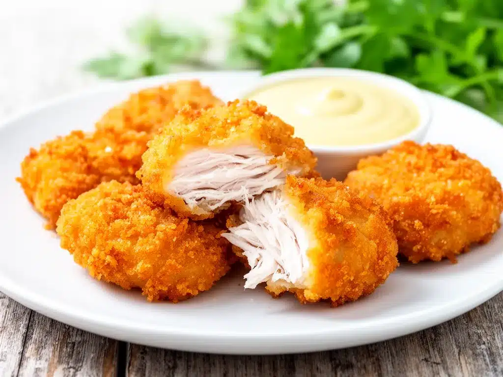 Back-to-School Crispy Air Fryer Chicken Nuggets Easy Recipe for Busy Weeknights 4 crispy air fryer chicken nuggets preparation steps