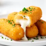 crispy air fryer mozzarella sticks - featured image