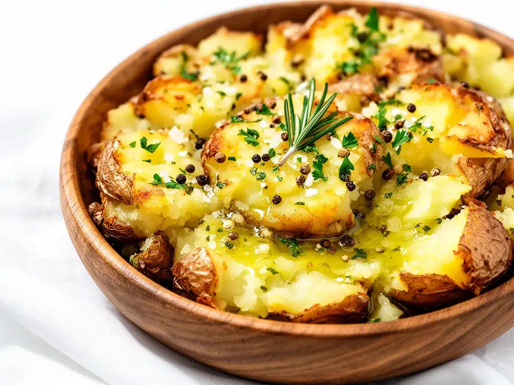 Crispy Smashed Potatoes Recipe Easy Garlic Herb Butter Your Family Will Crave 4 crispy smashed potatoes preparation steps