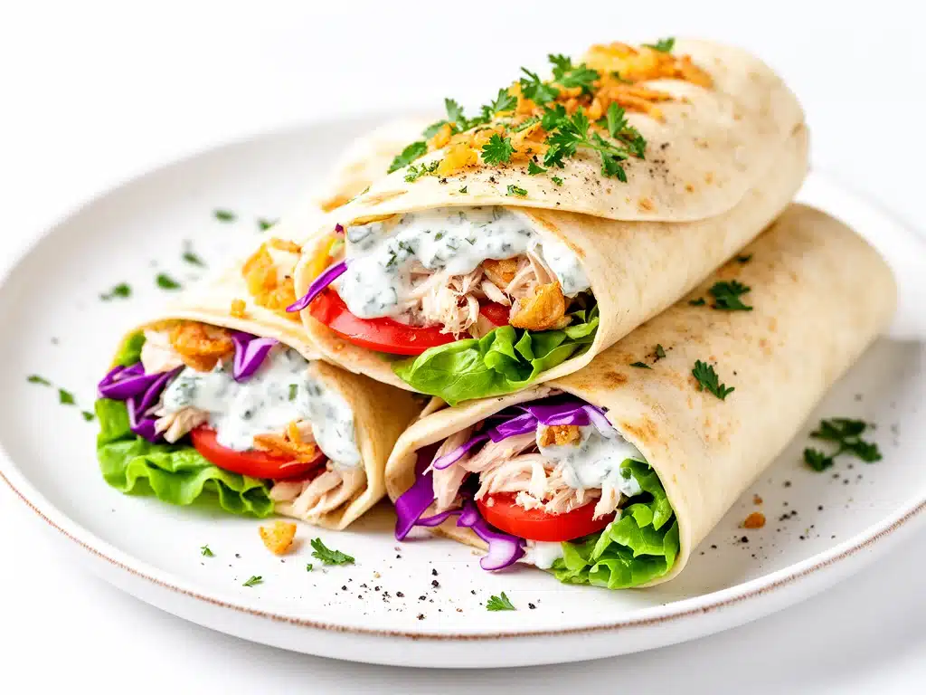 Crunchy Ranch Chicken Wraps - featured image