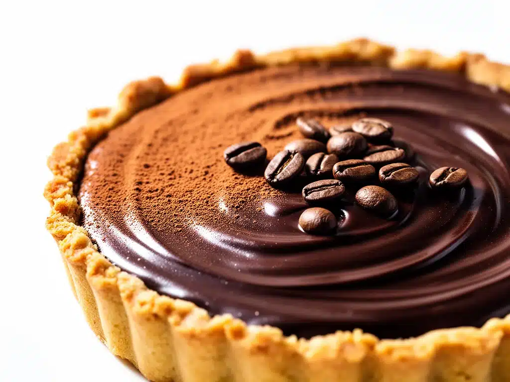 dark chocolate espresso tart - featured image