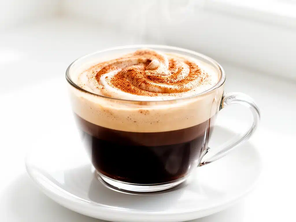 dirty chai latte with cinnamon - featured image