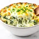 extra-cheesy spinach artichoke dip - featured image