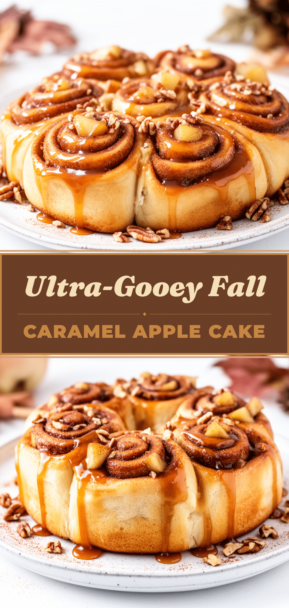 Fall Caramel Apple Cinnamon Roll Cake Recipe Easy Ultra-Gooey Layers 5 fall caramel apple cinnamon roll cake recipe