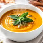 fall roasted butternut squash soup - featured image