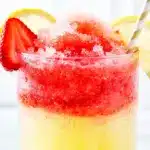 frozen strawberry lemonade slushie - featured image
