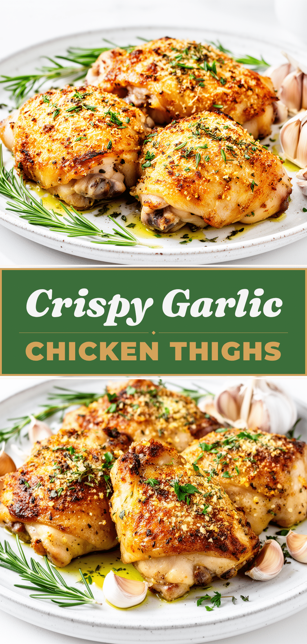 Garlic Parmesan Chicken Thighs Recipe Easy Crispy Skin Dinner Idea 5 Garlic Parmesan Chicken Thighs recipe