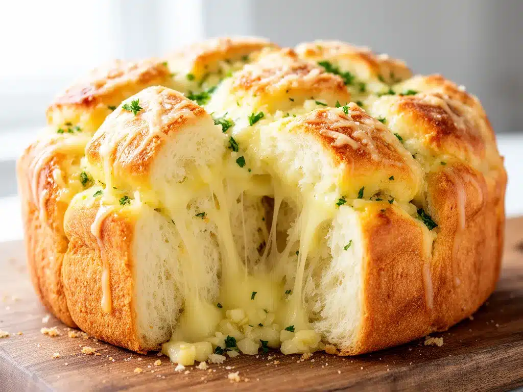 Garlic Parmesan Pull-Apart Bread Recipe Easy Homemade Snack to Make on Repeat 4 Garlic Parmesan Pull-Apart Bread preparation steps