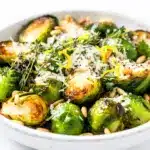 Garlic Parmesan Roasted Brussels Sprouts - featured image
