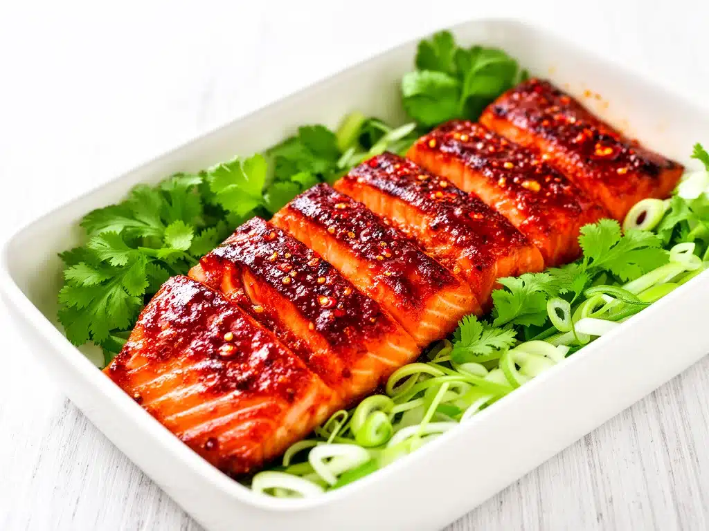 gochujang honey glazed salmon - featured image