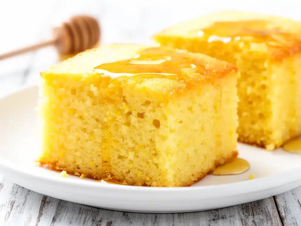 Honey Butter Cornbread Recipe Easy Homemade Cornbread with Simple Ingredients Your Family Will Love 4 honey butter cornbread preparation steps