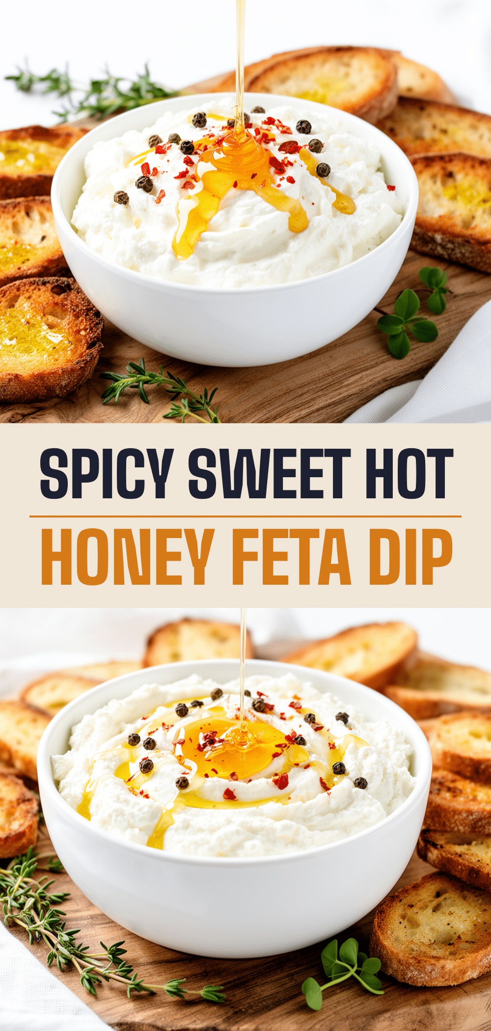 Hot Honey Whipped Feta Dip Recipe Easy Crowd-Pleasing Appetizer with Crostini 5 hot honey whipped feta dip recipe