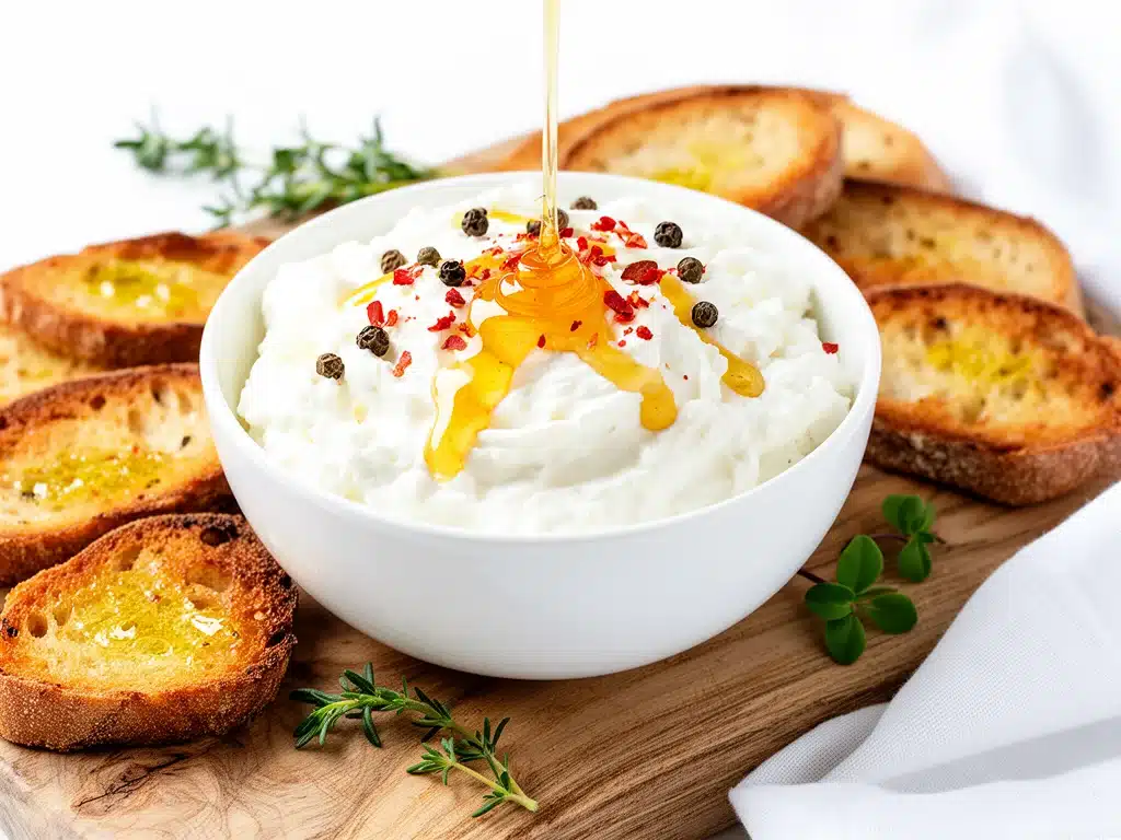 hot honey whipped feta dip - featured image