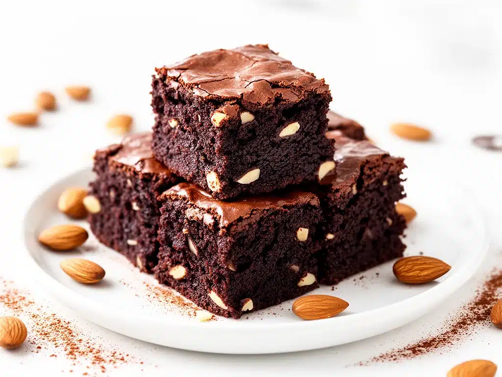 keto fudgy almond flour brownies - featured image