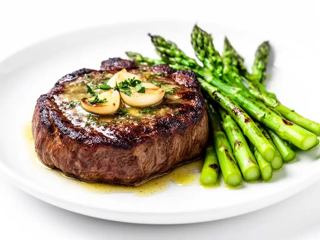 Keto Garlic Butter Steak with Asparagus Easy Weeknight Dinner Recipe 4 keto garlic butter steak with asparagus preparation steps