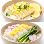 lemon garlic butter baked cod - featured image