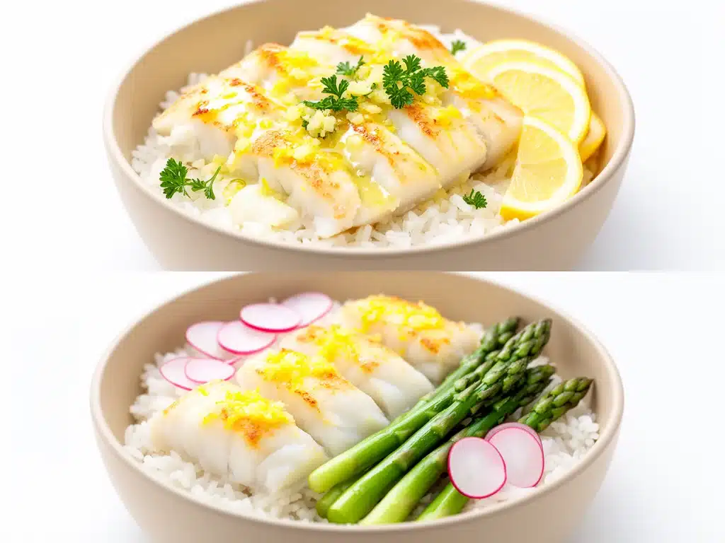 lemon garlic butter baked cod - featured image