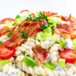 loaded bacon ranch pasta salad - featured image