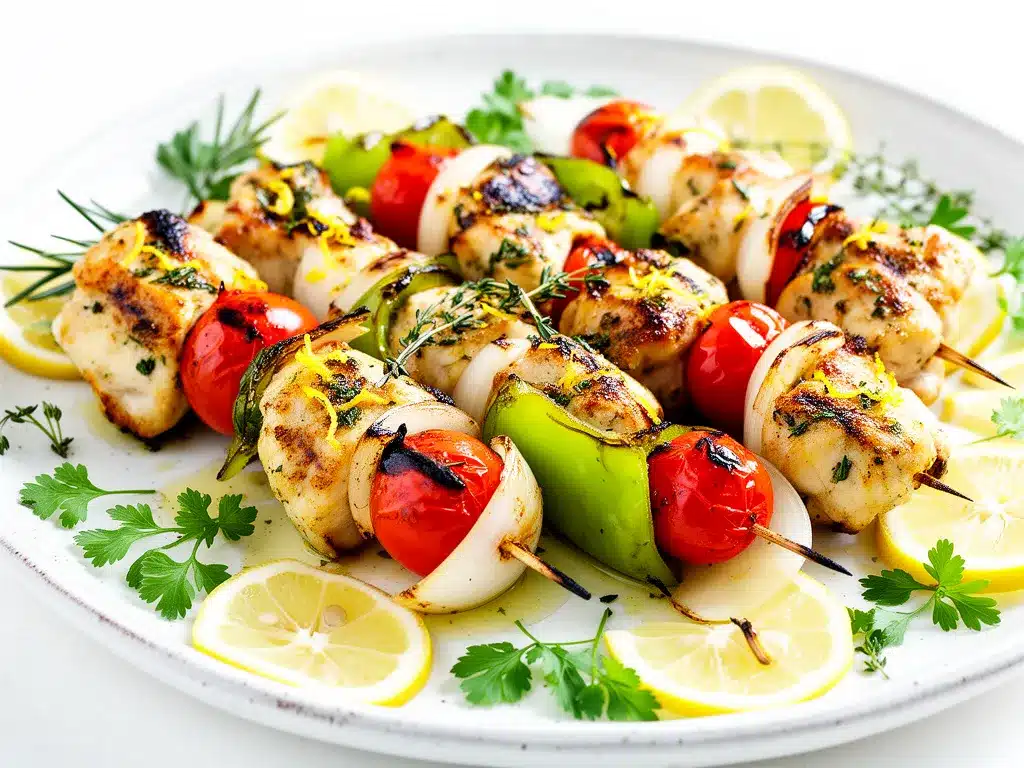 Mediterranean Lemon Herb Grilled Chicken Skewers Easy Weeknight Recipe 4 Mediterranean Lemon Herb Grilled Chicken Skewers preparation steps