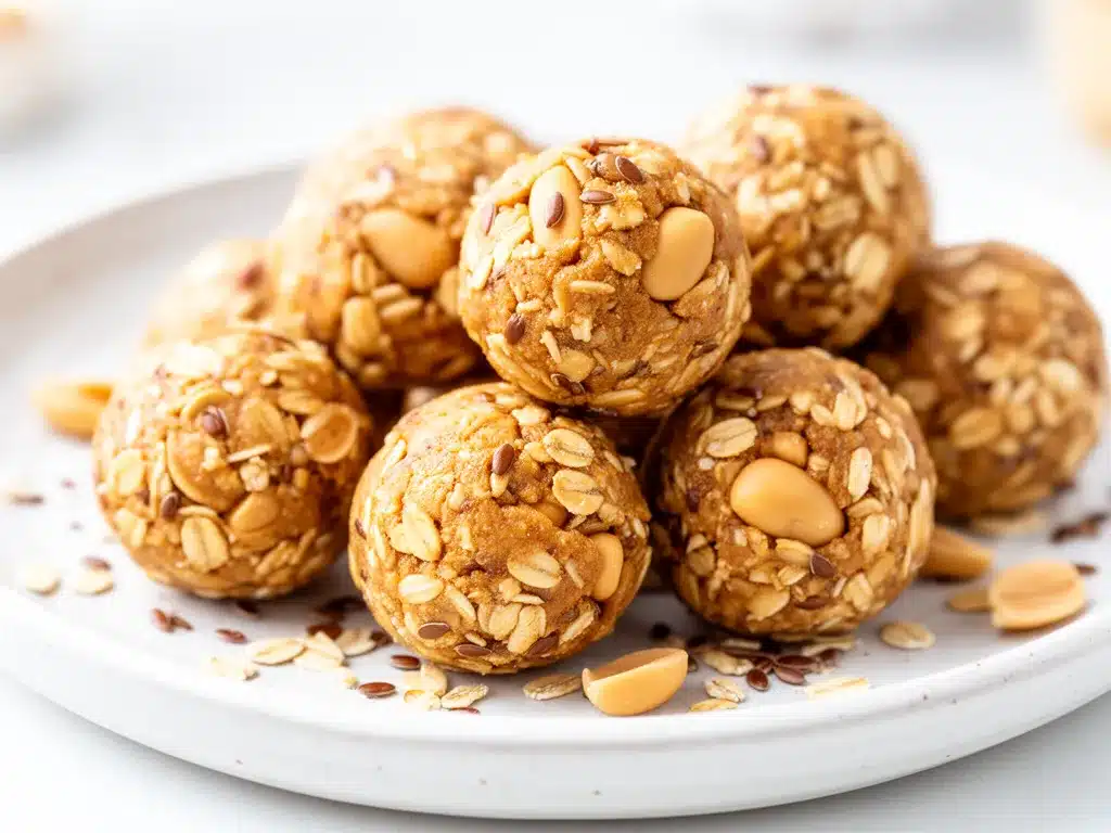 No-Bake Peanut Butter Energy Balls Easy 5-Ingredient Snack Recipe 4 no-bake peanut butter energy balls preparation steps