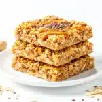 no-bake peanut butter granola bars - featured image