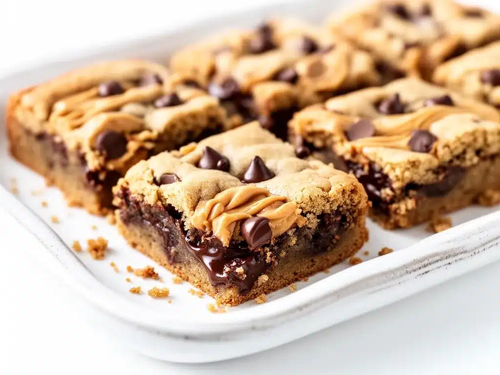 Peanut Butter Chocolate Chip Cookie Bars Easy Homemade Recipe with Simple Ingredients 4 Peanut Butter Chocolate Chip Cookie Bars preparation steps