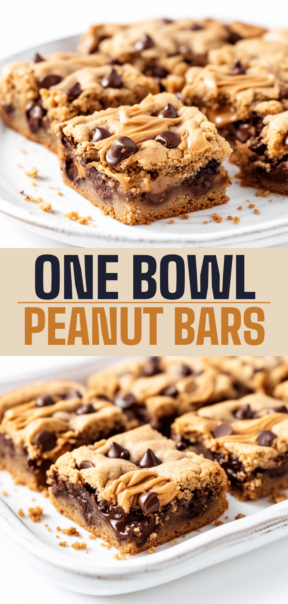 Peanut Butter Chocolate Chip Cookie Bars Easy Homemade Recipe with Simple Ingredients 5 Peanut Butter Chocolate Chip Cookie Bars recipe