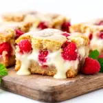 raspberry white chocolate blondies - featured image