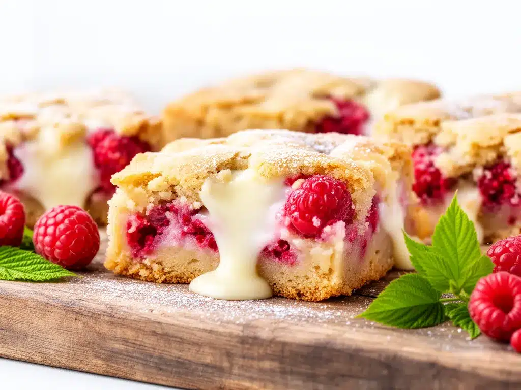 Raspberry White Chocolate Blondies Recipe 5 Easy Steps for Gooey Chunks 4 raspberry white chocolate blondies preparation steps