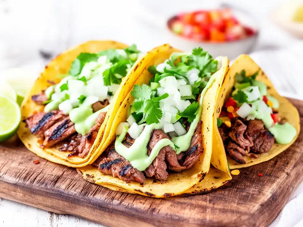 Real Mexican Street Tacos Recipe 5 Easy Steps for Family Craving Cilantro Lime Crema 4 real mexican street tacos preparation steps