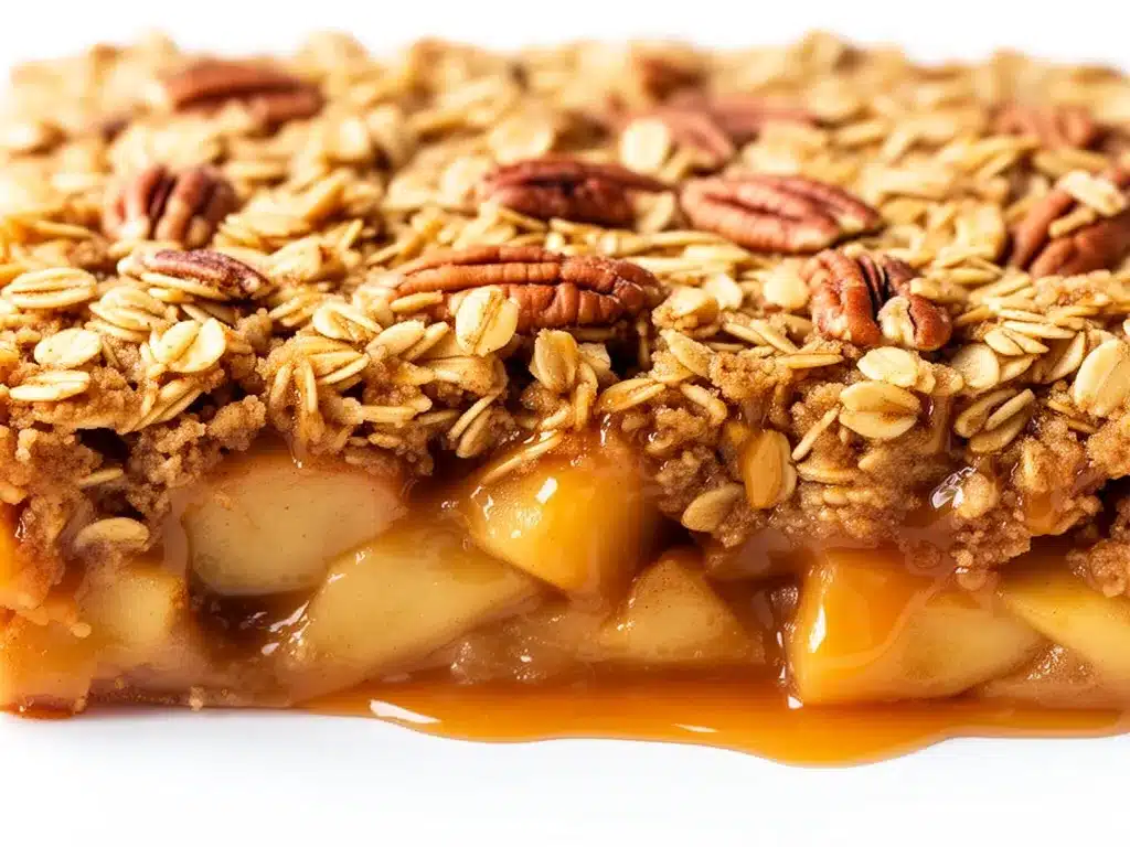 Fall Salted Caramel Apple Crisp Recipe with Extra-Crunchy Oat Topping 4 salted caramel apple crisp preparation steps