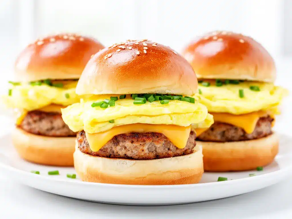 Sausage Egg and Cheese Breakfast Sliders Easy Homemade Recipe with Simple Ingredients 4 sausage egg and cheese breakfast sliders preparation steps