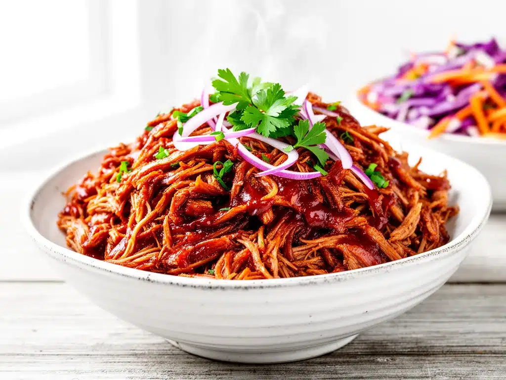 Slow Cooker Pulled Pork Recipe Easy Smoky BBQ Glaze for Weeknights 4 slow cooker pulled pork preparation steps