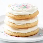 soft frosted sugar cookies - featured image