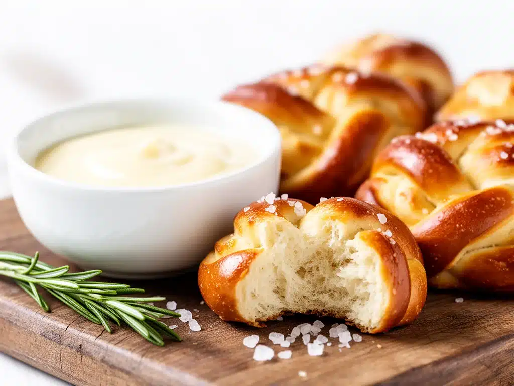 soft homemade pretzel bites - featured image