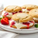 Strawberry Cheesecake Stuffed Cookies - featured image