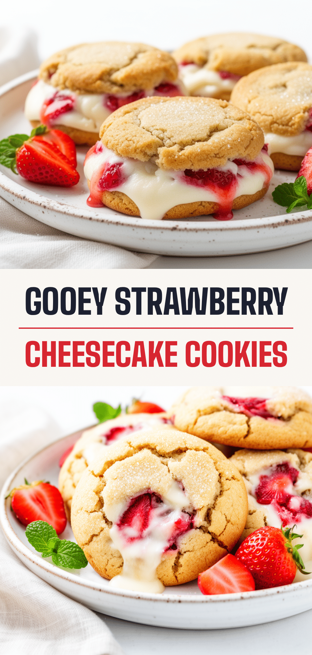 Strawberry Cheesecake Stuffed Cookies Recipe Easy Gooey Melty Centers 5 Strawberry Cheesecake Stuffed Cookies recipe