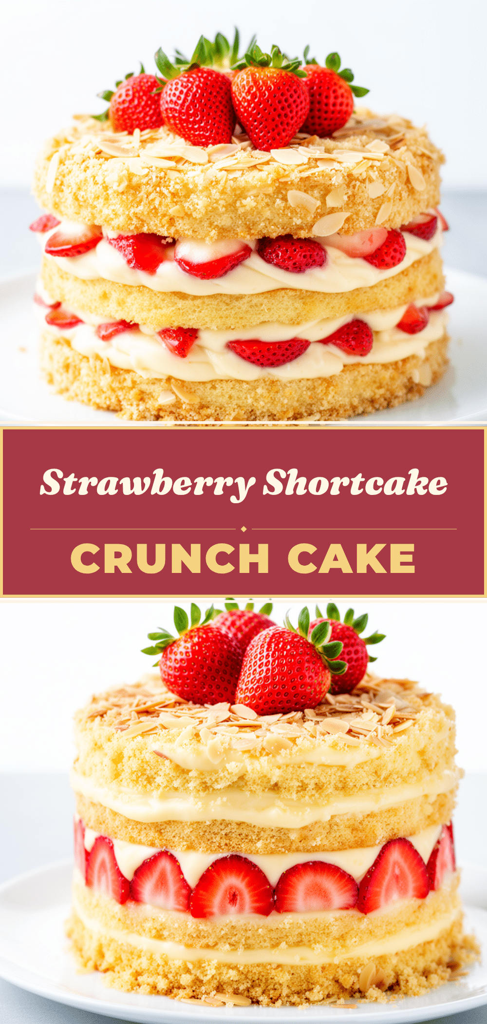 Strawberry Shortcake Crunch Cake Recipe Easy Homemade Vanilla Cream Delight 5 Strawberry Shortcake Crunch Cake recipe