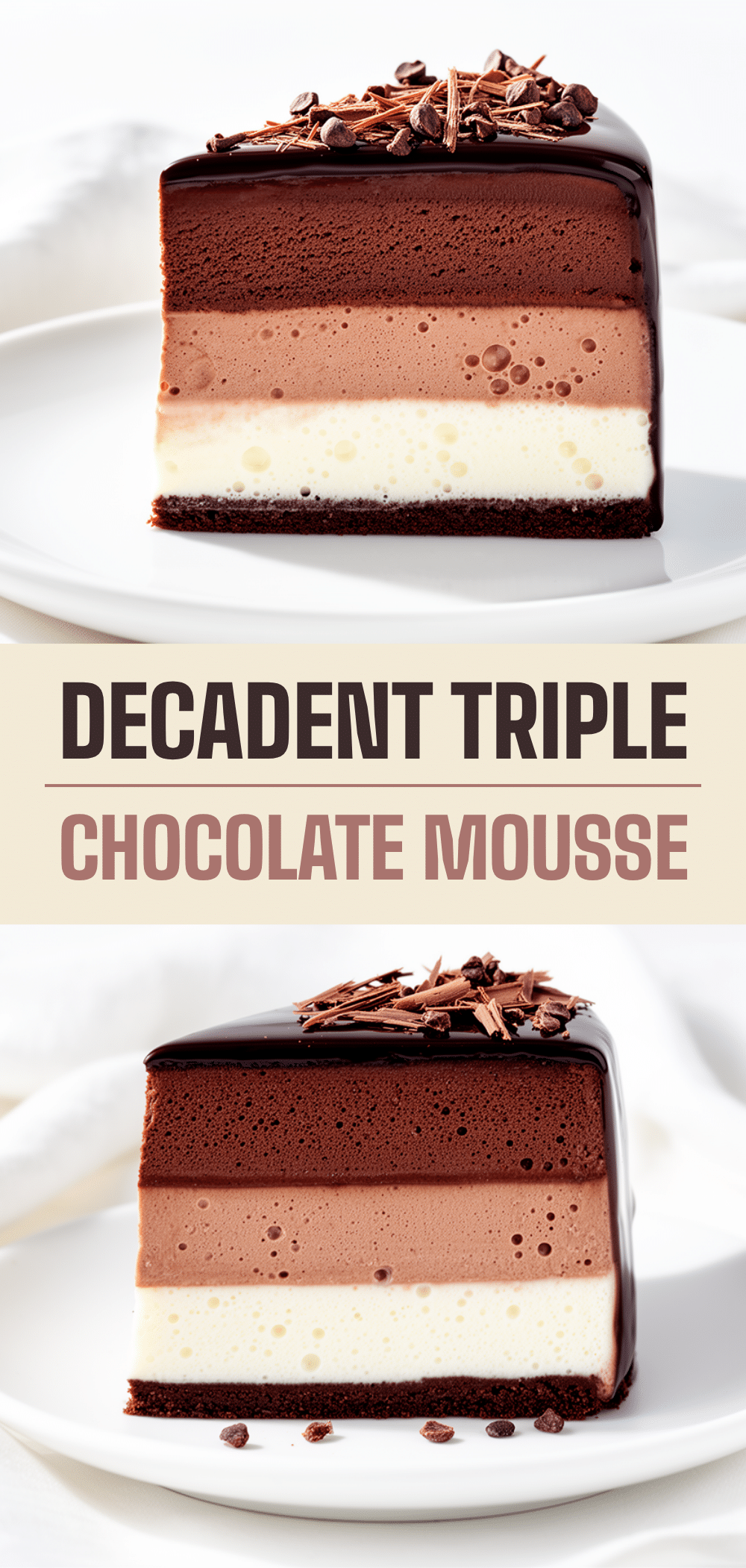 Triple Chocolate Mousse Cake Recipe Easy Homemade Dessert to Make on Repeat 5 triple chocolate mousse cake recipe