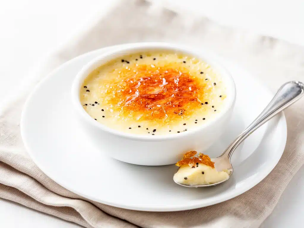 vanilla bean crème brûlée recipe - featured image